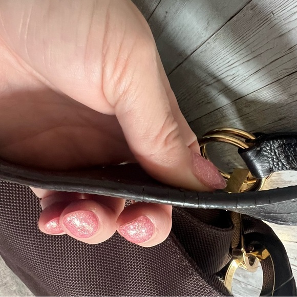 Jean Pierre Klifa Brown Nylon Bucket Shoulder Bag NWOT - Picture 6 of 6